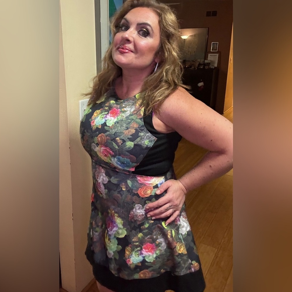 Jealous Tomato Black Floral Dress